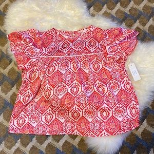 HAZEL- short sleeve printed top. Size XL